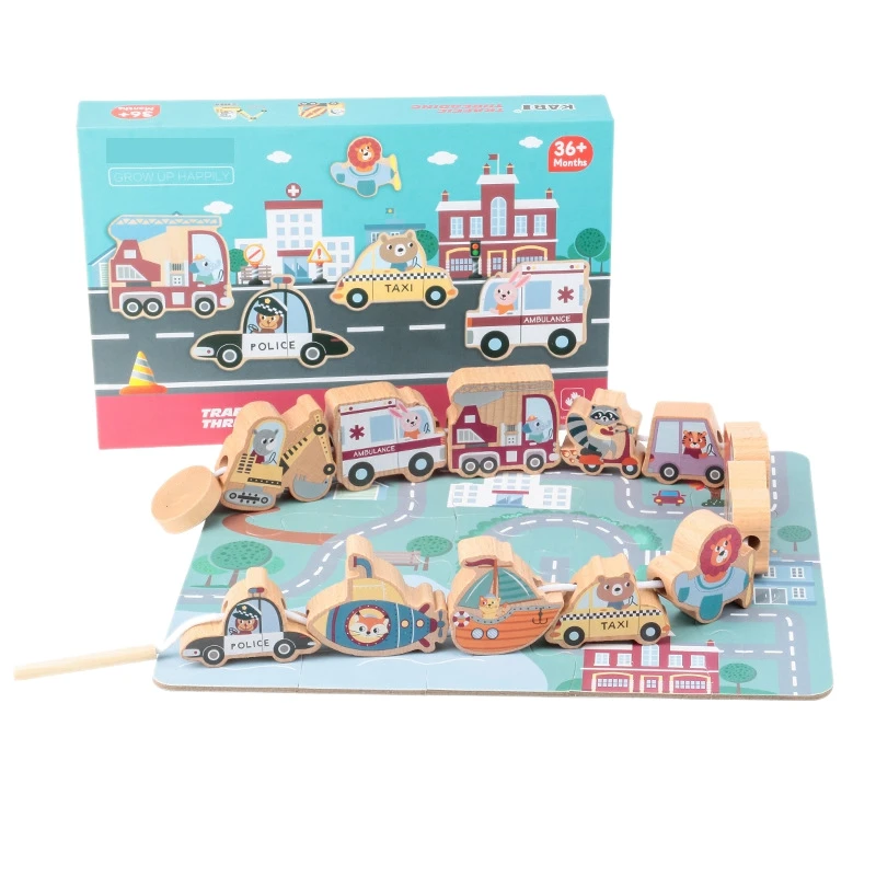 Kids Wooden Educational Toys Shape Color Sorting Stacking Blocks Puzzles Traffic Wear Rope Toys for Fine Motor Skills
Kids Wooden Educational Toys Shape Color Sorting Stacking Blocks Puzzles Traffic Wear Rope Toys for Fine Motor Skills