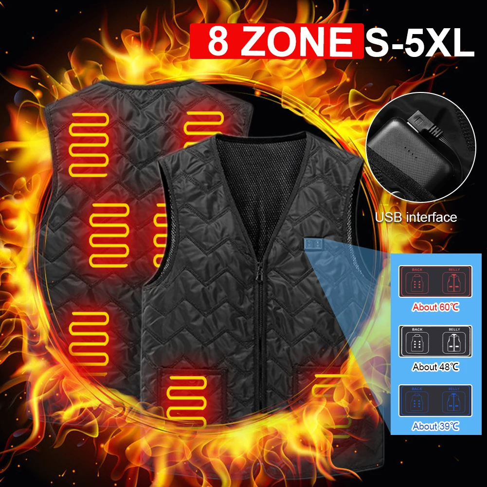 8 Heating Zone V-neck Heated Vest Men Women USB Heated Sleeveless Jacket Thermal Vest Winter Warm Heat Clothes Jacket heated
8 Heating Zone V-neck Heated Vest Men Women USB Heated Sleeveless Jacket Thermal Vest Winter Warm Heat Clothes Jacket heated
