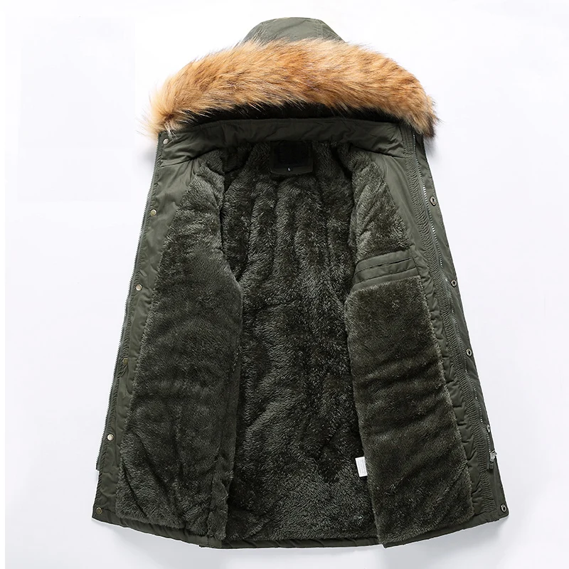 2020 Men Army Green Parkas Winter Wool Liner Warm Jackets Mens Fur Collar Hooded Parka Coats Male Casual Thick Overcoats XXXL
2020 Men Army Green Parkas Winter Wool Liner Warm Jackets Mens Fur Collar Hooded Parka Coats Male Casual Thick Overcoats XXXL