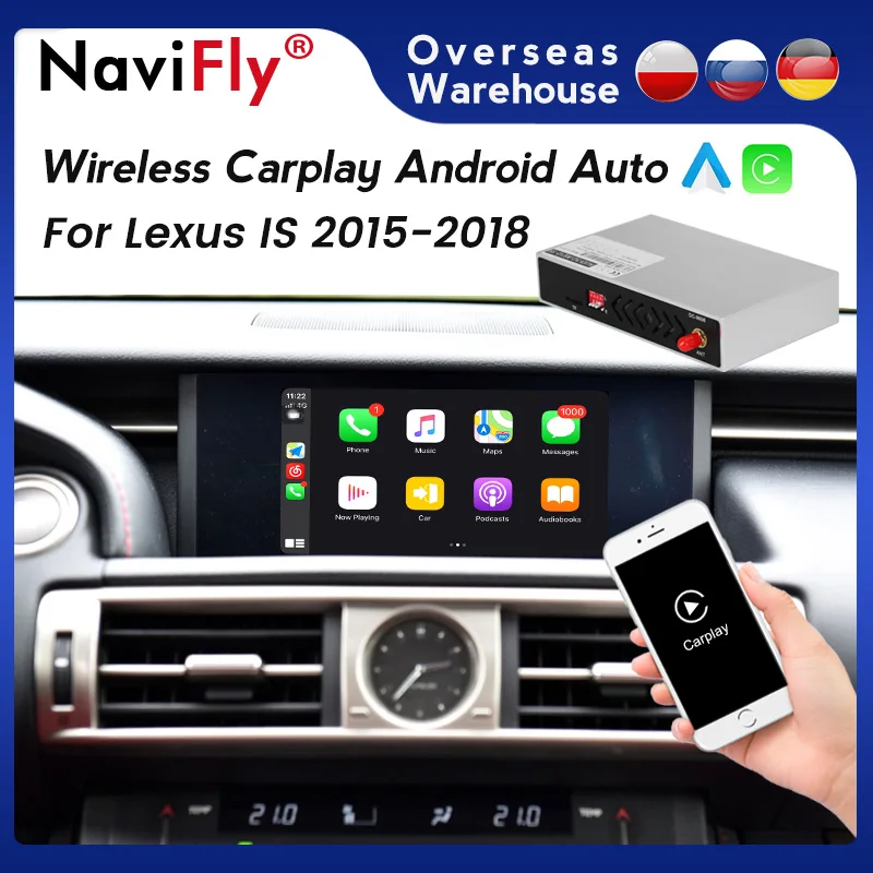 Navifly Автомобильный мультимедийный подключи и работай беспроводной Android авто Apple CarPlay Box для Lexus IS 2015-2018 поддержка Mirror Link
Navifly Автомобильный мультимедийный подключи и работай беспроводной Android авто Apple CarPlay Box для Lexus IS 2015-2018 поддержка Mirror Link