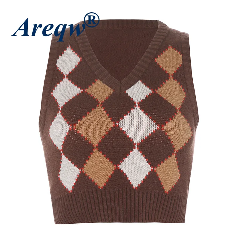 Women's Knitted Vest 2021 New Diamond Lattice Sleeveless V-neck Knitted Vest Women's Casual Woolen Top
Women's Knitted Vest 2021 New Diamond Lattice Sleeveless V-neck Knitted Vest Women's Casual Woolen Top