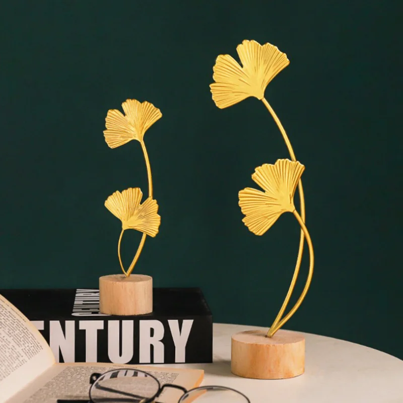 Nordic Golden Ginkgo Leaf Ornaments Wrought Iron Exquisite Home Decor Wooden Base Imitation Plant Ornament Creative Metal Crafts
Nordic Golden Ginkgo Leaf Ornaments Wrought Iron Exquisite Home Decor Wooden Base Imitation Plant Ornament Creative Metal Crafts
