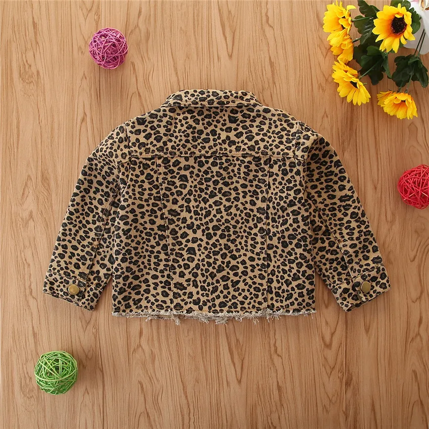 Fashion Toddler Kids Baby Girl Leopard Denim Jacket Long Sleeve Turn Down Collar Pocket Spring Autumn Children Clothes
Fashion Toddler Kids Baby Girl Leopard Denim Jacket Long Sleeve Turn Down Collar Pocket Spring Autumn Children Clothes