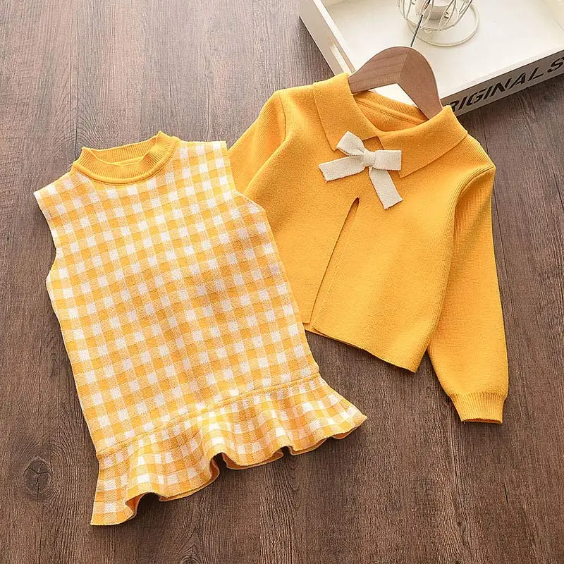 Girls Winter Clothes Set Long Sleeve Sweater Shirt Skirt 2 Pcs Clothing Suit Bow Baby Outfits for Kids Girls Clothes Vestidos
Girls Winter Clothes Set Long Sleeve Sweater Shirt Skirt 2 Pcs Clothing Suit Bow Baby Outfits for Kids Girls Clothes Vestidos
