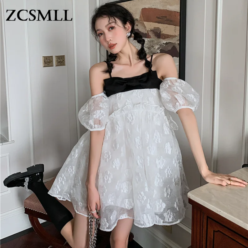 ZCSMLL Bow Princess Strapless Jacquard White Suspender Dress for Women Short Sleeve Patchwork Color Lace Dresses Summer
ZCSMLL Bow Princess Strapless Jacquard White Suspender Dress for Women Short Sleeve Patchwork Color Lace Dresses Summer