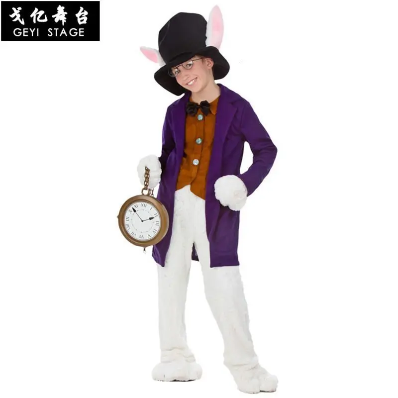 Child white rabbit boy cosplay clothes film alice in the country of wonder halloween party dress unique for man
Child white rabbit boy cosplay clothes film alice in the country of wonder halloween party dress unique for man