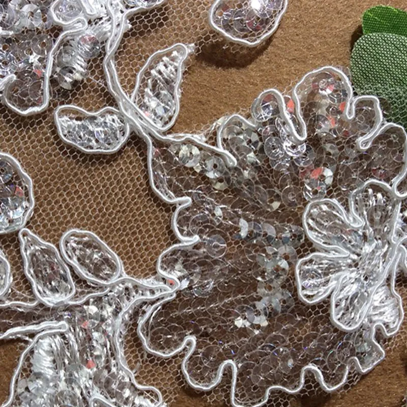 2PC,Motif Embroidery Sequined Lace Applique Lace Trim Bridal Wedding Dress Sewing Patches Trims Clothing Veils Bag Decor FL223
2PC,Motif Embroidery Sequined Lace Applique Lace Trim Bridal Wedding Dress Sewing Patches Trims Clothing Veils Bag Decor FL223