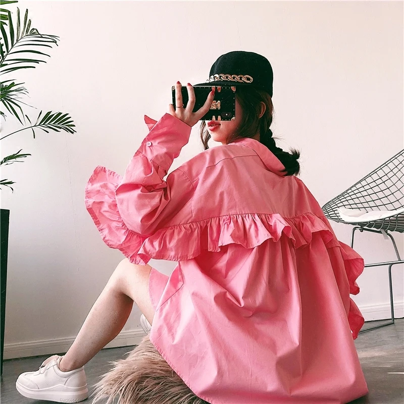 GVUW Female Big Size Ruffles Asymmetrical Blouse Lapel Puff Sleeve Loose Shirt Fashion Tide Spring Summer 2021 New 20D1524
GVUW Female Big Size Ruffles Asymmetrical Blouse Lapel Puff Sleeve Loose Shirt Fashion Tide Spring Summer 2021 New 20D1524