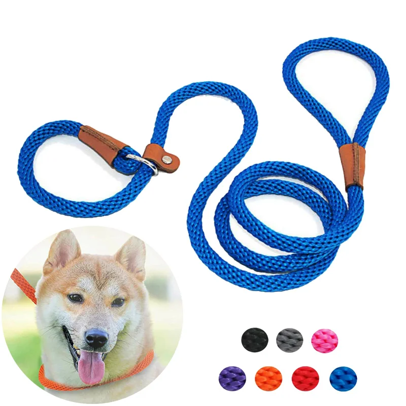 

Dog Leash 6 FT Rope Leashes Durable High Strength Polyester Material Soft Wear-Resistant Slip Lead Ring Design Easy to Slip on