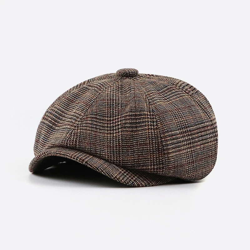 Men 2020 New Wool Tweed Newsboy Cap Retro plaid Men Women Gatsby Retro Hat Driver Flat Cap Brown BLM252
Men 2020 New Wool Tweed Newsboy Cap Retro plaid Men Women Gatsby Retro Hat Driver Flat Cap Brown BLM252