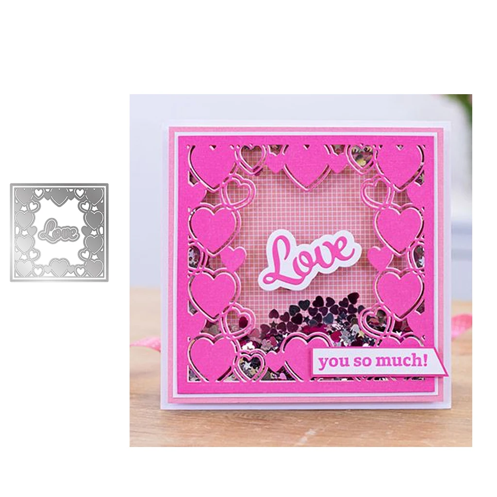Heart Square Frame Love Words Metal Cutting Dies Craft for Scrapbooking Handmade Knife Mould Blade Punch Stencils Model Template
Heart Square Frame Love Words Metal Cutting Dies Craft for Scrapbooking Handmade Knife Mould Blade Punch Stencils Model Template