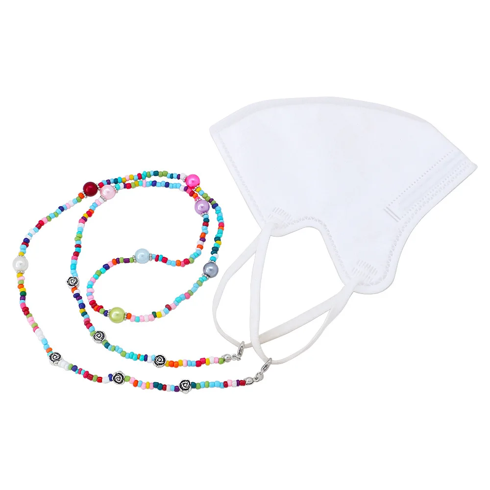 2020 Colorful Rice Beads Vintage Flower Long Mask Chain Hot Sale Chic Casual mask lanyard neck Chain
2020 Colorful Rice Beads Vintage Flower Long Mask Chain Hot Sale Chic Casual mask lanyard neck Chain