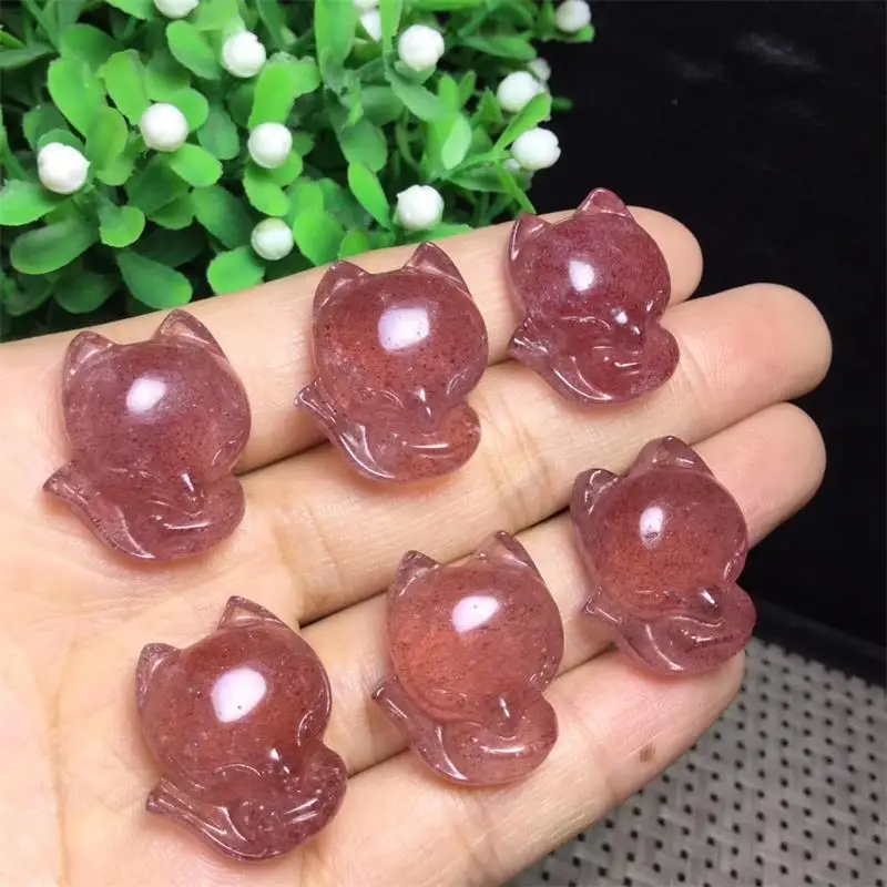 Natural Strawberry Crystal Fox Pendant Hole Big Head Fox Necklace Choker Diy String Bracelet Crystal Ornament Accessories
Natural Strawberry Crystal Fox Pendant Hole Big Head Fox Necklace Choker Diy String Bracelet Crystal Ornament Accessories