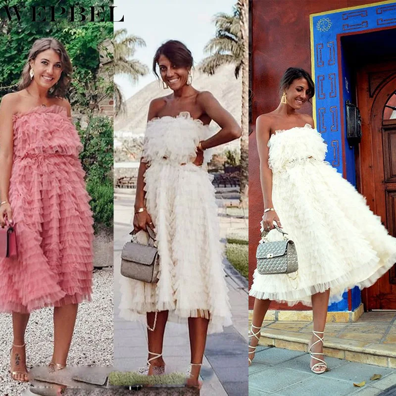 WEPBEL Dress Women's Sexy Ruffles Slim Fit Patchwork Dress Autumn Elegant Backless Slash Neck Strapless Dress 
WEPBEL Dress Women's Sexy Ruffles Slim Fit Patchwork Dress Autumn Elegant Backless Slash Neck Strapless Dress