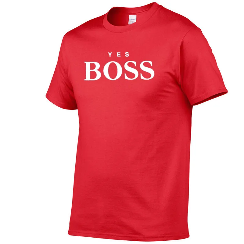 NEW Summer Pure Cotton Men's T-shirt With YES BOSS Ietters Simple Style Casual T-shirt Iarge Size O-neck Short-Sleeved T-shirt
NEW Summer Pure Cotton Men's T-shirt With YES BOSS Ietters Simple Style Casual T-shirt Iarge Size O-neck Short-Sleeved T-shirt
