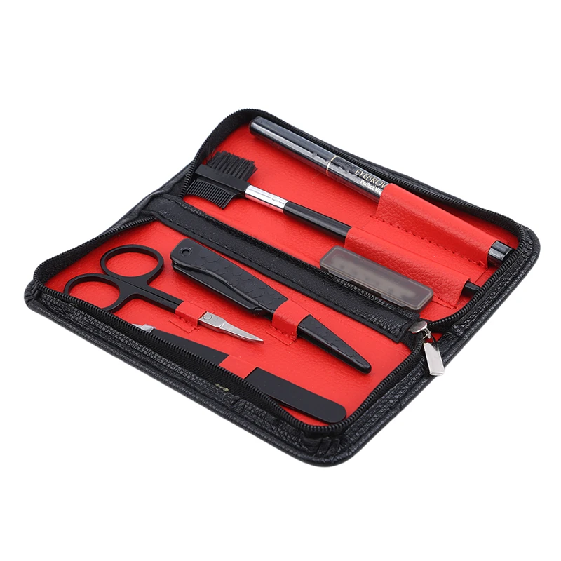 7Pcs/Set Eyebrow Razor Eyebrow Comb Scissors Kit Set Suitable For Professional Or Home Use Black Color Gift High Quality
7Pcs/Set Eyebrow Razor Eyebrow Comb Scissors Kit Set Suitable For Professional Or Home Use Black Color Gift High Quality