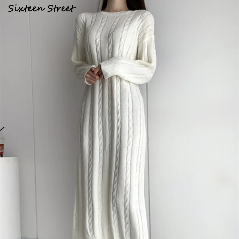 Argyle Knit Maxi Dress Woman Winter 2021 O-Neck Knitted Vestido Dress Ladies Elegant Korean Long Sweater Autumn Clothing
Argyle Knit Maxi Dress Woman Winter 2021 O-Neck Knitted Vestido Dress Ladies Elegant Korean Long Sweater Autumn Clothing
