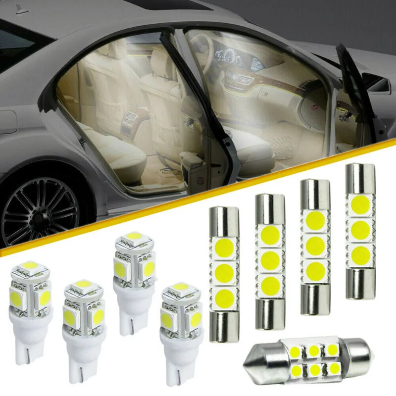 9pcs 6000K Bright White Car Interior LED Lamp Kit For Map Reading License Plate Light Bulb
9pcs 6000K Bright White Car Interior LED Lamp Kit For Map Reading License Plate Light Bulb