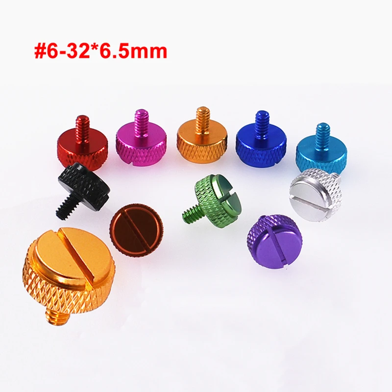 3PCS #6-32*6.5mm UNC Coarse Thread Slotted Knurled Thumb Screws Non-slip Hand-tightened Computer Case Screw Aluminum Alloy
3PCS #6-32*6.5mm UNC Coarse Thread Slotted Knurled Thumb Screws Non-slip Hand-tightened Computer Case Screw Aluminum Alloy