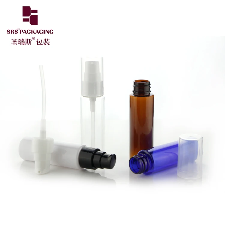 SRS hot selling white blue umber transparent plastic flat shoulder empty 30ml pet lotion bottle
SRS hot selling white blue umber transparent plastic flat shoulder empty 30ml pet lotion bottle