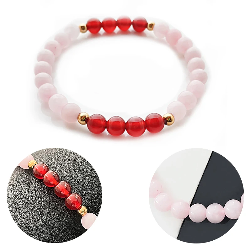 Charm Bracelet Natural Stone Bracelets for Women Sweet Romantic Dream Girl Pink Beaded Bracelet Jewelry Party Birthday Gift 
Charm Bracelet Natural Stone Bracelets for Women Sweet Romantic Dream Girl Pink Beaded Bracelet Jewelry Party Birthday Gift