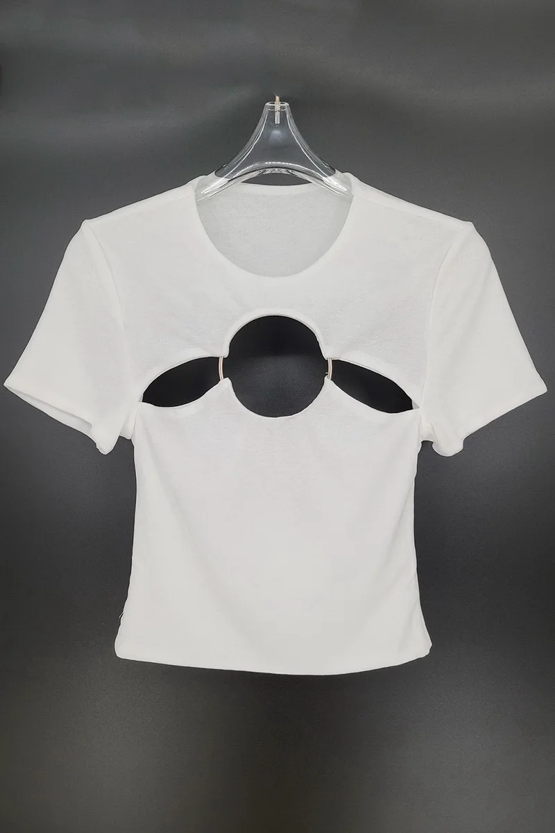 Hot Girl Style Sexy Heart Collar Hollow Beauty Back Fitted Short T-shirt White round Neck Summer Slim-Fit Bottoming Top
Hot Girl Style Sexy Heart Collar Hollow Beauty Back Fitted Short T-shirt White round Neck Summer Slim-Fit Bottoming Top