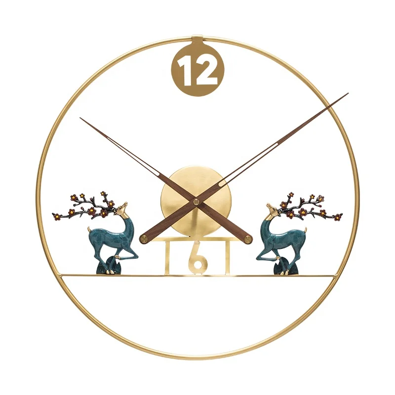 2021 New Chinese style Round shape Colored copper deer wall clock living room sofa background wall clock
2021 New Chinese style Round shape Colored copper deer wall clock living room sofa background wall clock