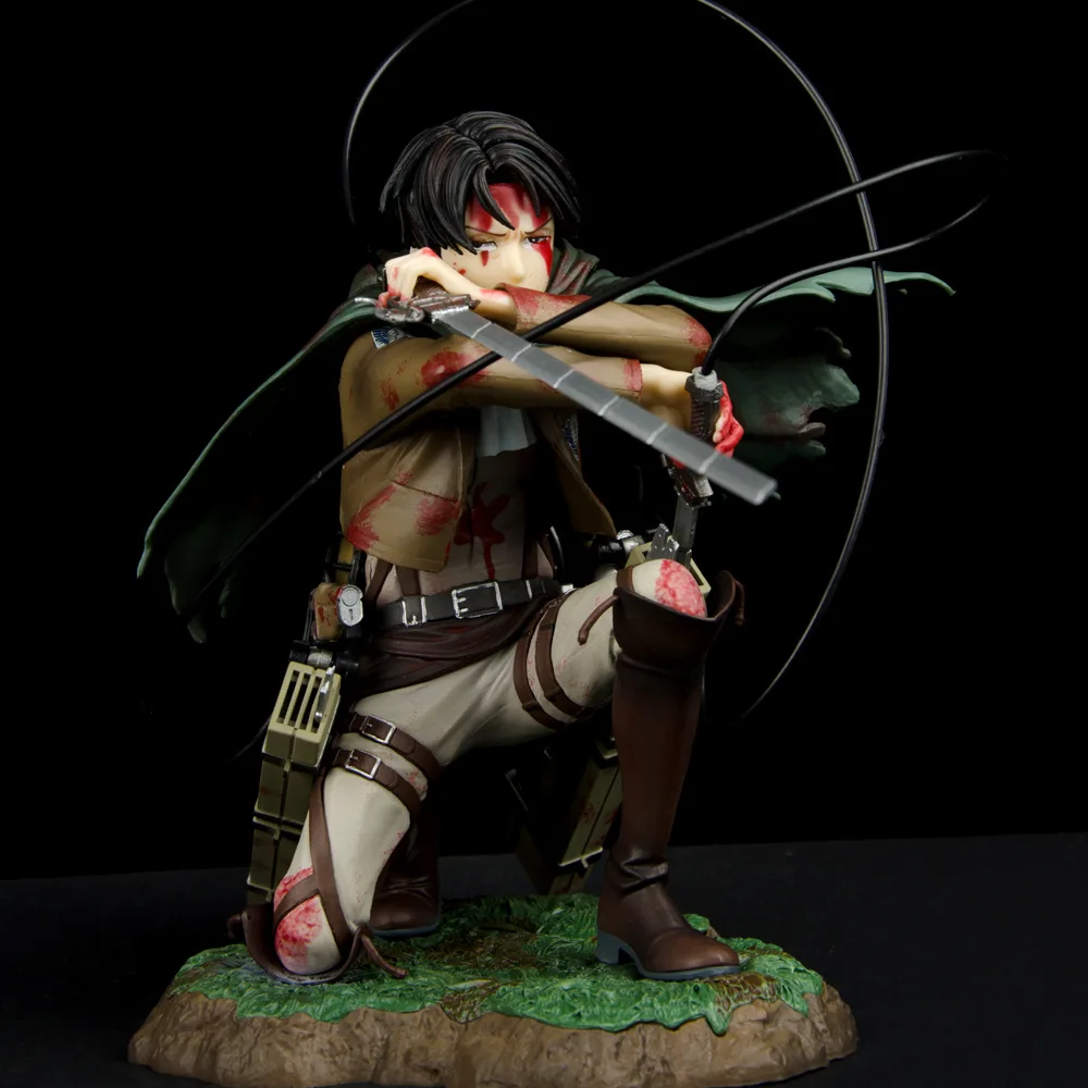 1:12 Attack on Titan Anime Kneeling Levi PVC Action Figures Model Toy 18cm Combat injury Collection Model Doll Toys
1:12 Attack on Titan Anime Kneeling Levi PVC Action Figures Model Toy 18cm Combat injury Collection Model Doll Toys