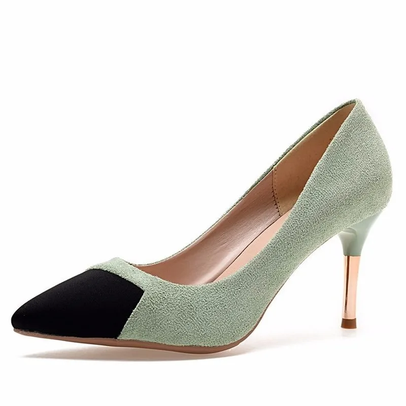 Thin High Heels Women Shoes Woman Pumps 2020 New Mixed Color Flock Casual Shoes Slip on Shallow Pointed Toe Sexy Ladies Shoes
Thin High Heels Women Shoes Woman Pumps 2020 New Mixed Color Flock Casual Shoes Slip on Shallow Pointed Toe Sexy Ladies Shoes