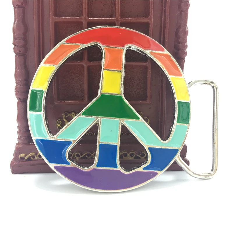 Peace Belt Buckle with Silver Finish Plating, Colorful Metal Belt Buckle Suit for 3.8-4cm Width Leather Belt
Peace Belt Buckle with Silver Finish Plating, Colorful Metal Belt Buckle Suit for 3.8-4cm Width Leather Belt