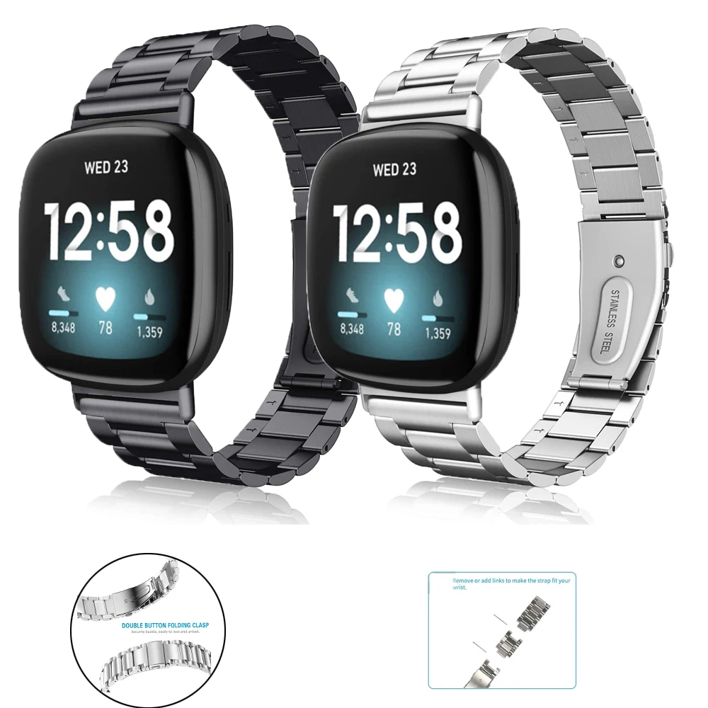 Stainless Steel Watchband for Fitbit Versa 3 Smart Watch Strap Metal Band for Fitbit Sense/Versa 3 Correa Bracelets Accessorises
Stainless Steel Watchband for Fitbit Versa 3 Smart Watch Strap Metal Band for Fitbit Sense/Versa 3 Correa Bracelets Accessorises