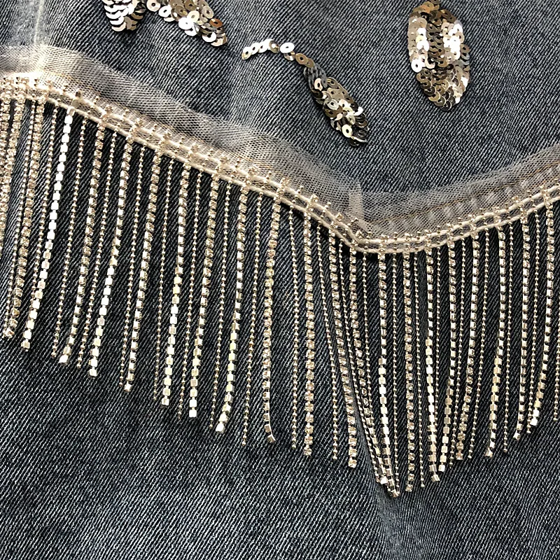 Denim Jacket Women 2020 New Loose Bf Hand-made Sequins Tassel Denim Coat Female Students Oversize Jeans Jacket Outwear
Denim Jacket Women 2020 New Loose Bf Hand-made Sequins Tassel Denim Coat Female Students Oversize Jeans Jacket Outwear