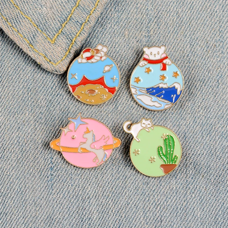 Color planet pins brooches for women cat astronaut badge star Ocean Cactus enamel pin backpack lapelpin hat Jackets Jewelry gift
Color planet pins brooches for women cat astronaut badge star Ocean Cactus enamel pin backpack lapelpin hat Jackets Jewelry gift