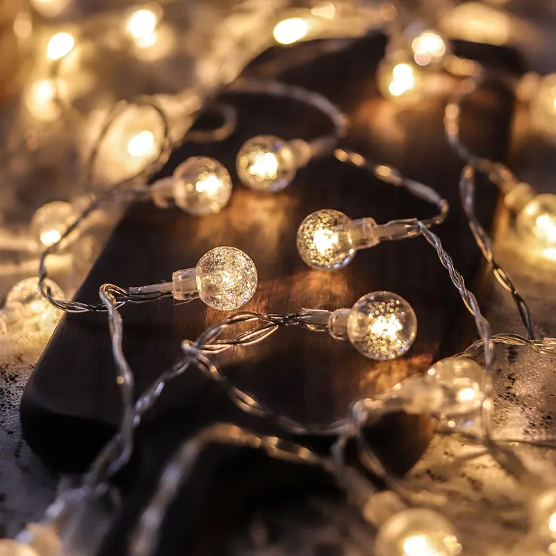 Led String Lights Fairy Gypsophila Bubble Ball Lamp Holiday Lighting Garland Battery USB Indoor For Christmas Wedding Decoration
Led String Lights Fairy Gypsophila Bubble Ball Lamp Holiday Lighting Garland Battery USB Indoor For Christmas Wedding Decoration
