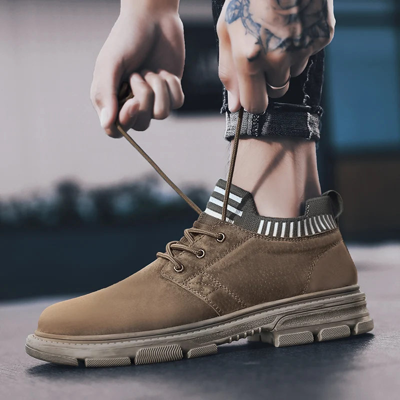 Sneakers Men's Leather Mens Shoes Casual Loafers Leather Men 2020 Boots Shoe Man Men's Spring Fashion Sapato Masculino
Sneakers Men's Leather Mens Shoes Casual Loafers Leather Men 2020 Boots Shoe Man Men's Spring Fashion Sapato Masculino