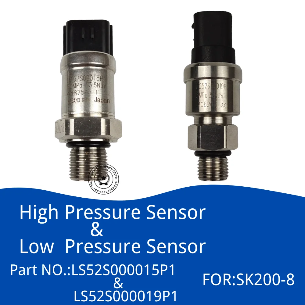LC52S000015P1 LC52S000019P1 High Pressure Sensor & Low Pressure Sensor for KOBELCO SK200-8 High Quality Excavator Accessories
LC52S000015P1 LC52S000019P1 High Pressure Sensor & Low Pressure Sensor for KOBELCO SK200-8 High Quality Excavator Accessories