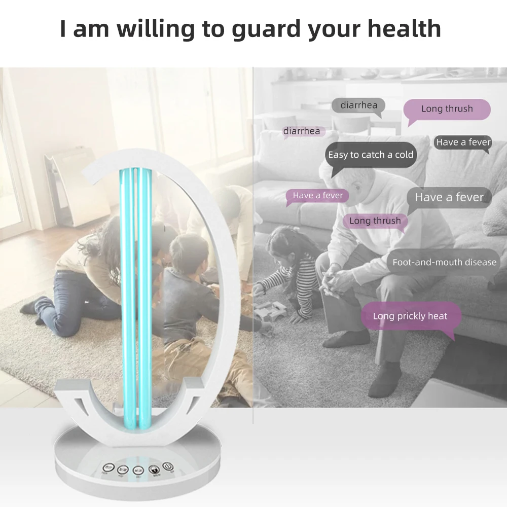 Double-Tube Intelligent Ultraviolet Disinfection Sterilization Lamp With Ozone Germicidal Lamp UVC Led Sterilizer Bacterial Lamp
Double-Tube Intelligent Ultraviolet Disinfection Sterilization Lamp With Ozone Germicidal Lamp UVC Led Sterilizer Bacterial Lamp