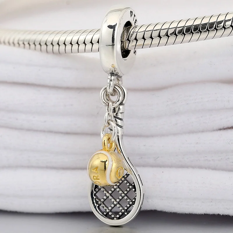New 925 Sterling Silver Charm Loves Tennis Racket & Shine Ball Pendant Bead Fit Original Bracelet Necklace DIY Jewelry
New 925 Sterling Silver Charm Loves Tennis Racket & Shine Ball Pendant Bead Fit Original Bracelet Necklace DIY Jewelry
