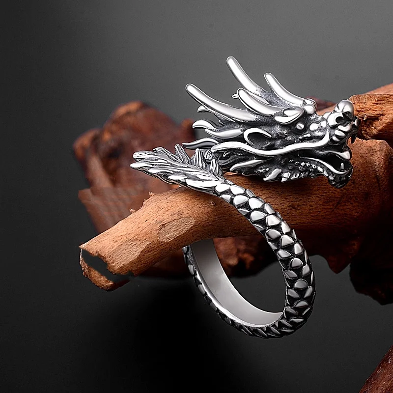 Genuine Sterling Silver S990Personalized Dragon Ring, Thai Silver Men and Women Retro Fashion Open Domineering Ring Jewelry Gift
Genuine Sterling Silver S990Personalized Dragon Ring, Thai Silver Men and Women Retro Fashion Open Domineering Ring Jewelry Gift