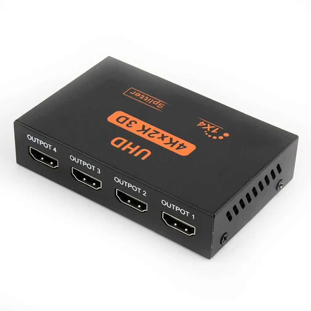 HDMI-compatible Splitter 1x4 4Kx2K UHD 1080P 3D 1 In 4 Out 1 To 4 HDMI-compatible Splitter High Definition Converter
HDMI-compatible Splitter 1x4 4Kx2K UHD 1080P 3D 1 In 4 Out 1 To 4 HDMI-compatible Splitter High Definition Converter