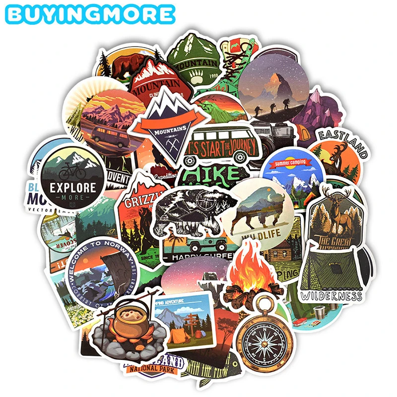 50 PCS Camping Landscape Stickers Outdoor Adventure Climbing Waterproof Sticker
50 PCS Camping Landscape Stickers Outdoor Adventure Climbing Waterproof Sticker
