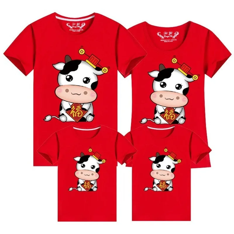 Women Fashion Clothing Chinese New Year T-Shirt Summer Plus Size Family Matching Outfits Tee Casual Wear Kawaii Clothes
Women Fashion Clothing Chinese New Year T-Shirt Summer Plus Size Family Matching Outfits Tee Casual Wear Kawaii Clothes