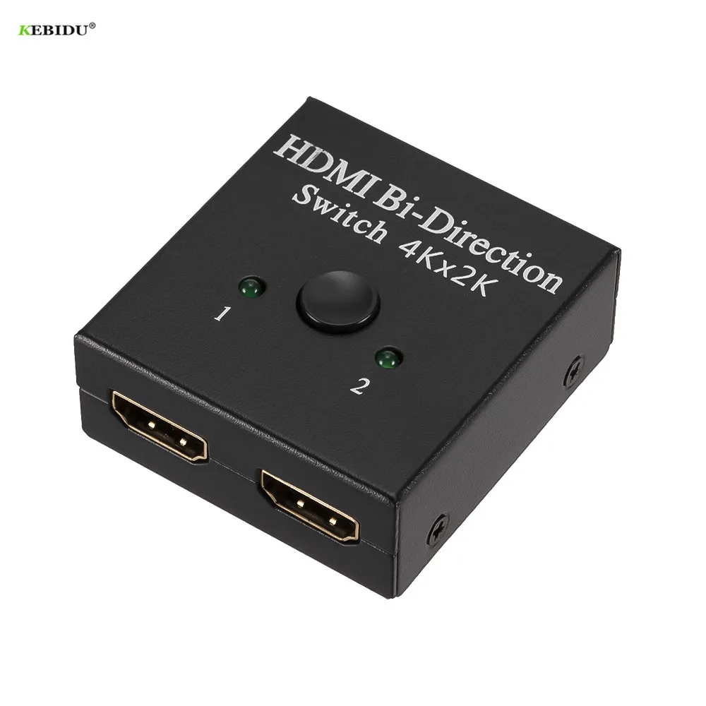 Новый двунаправленный переключатель 4K с 2 портами 1x2 / 2x1 HDMI совместимый сплиттер