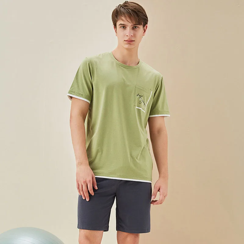 Pijamas Hombre Verano Manga Corta Printed Summer Korean Japanese Soft Pajamas See Through Schlafanzug 2 Piece Pajama Set 
Pijamas Hombre Verano Manga Corta Printed Summer Korean Japanese Soft Pajamas See Through Schlafanzug 2 Piece Pajama Set