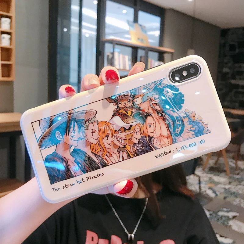 Luxury Blue light Cartoon One Piece Cover Case For iphone 12 11 Pro XS Max 6 8 7 Plus X XR Anime Luffy Sauron Soft Silicon Coque
Luxury Blue light Cartoon One Piece Cover Case For iphone 12 11 Pro XS Max 6 8 7 Plus X XR Anime Luffy Sauron Soft Silicon Coque