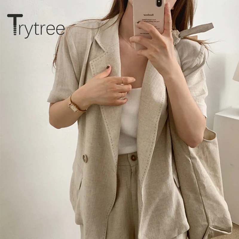 Trytree 2020 Summer Women Two piece set Casual Turn-down Collar Solid Suit Coat Top + Shorts Wide leg pants Set 2 Piece Set
Trytree 2020 Summer Women Two piece set Casual Turn-down Collar Solid Suit Coat Top + Shorts Wide leg pants Set 2 Piece Set