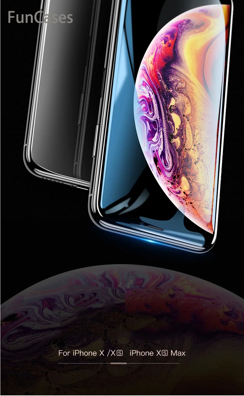 Закаленное стекло 9D с полным покрытием для iPhone X XS XR MAX защитная пленка экрана Sklo