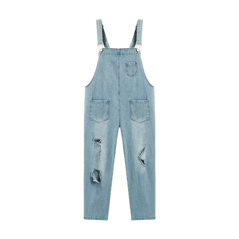 Jumpsuits Women Hole Vintage Ripped Retro Casual Loose Denim Washed Korean Style Pockets Solid Streetwear Chic Elegant Soft Slim
Jumpsuits Women Hole Vintage Ripped Retro Casual Loose Denim Washed Korean Style Pockets Solid Streetwear Chic Elegant Soft Slim