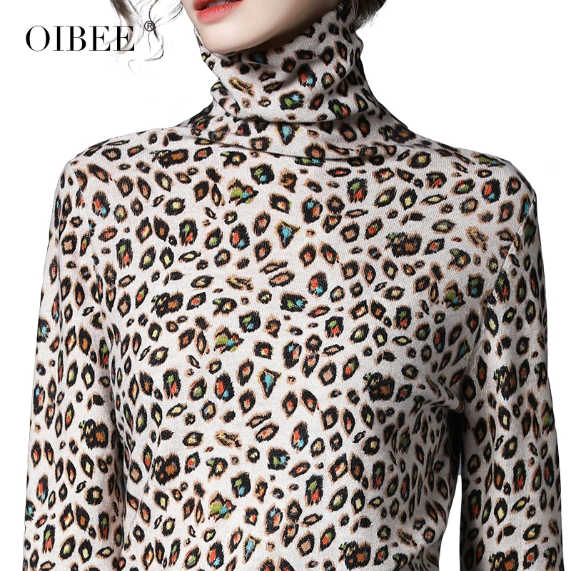 OIBEE wool sweater women's 2020 autumn and winter new fashion leopard print long-sleeved high-neck bottoming sweater
OIBEE wool sweater women's 2020 autumn and winter new fashion leopard print long-sleeved high-neck bottoming sweater