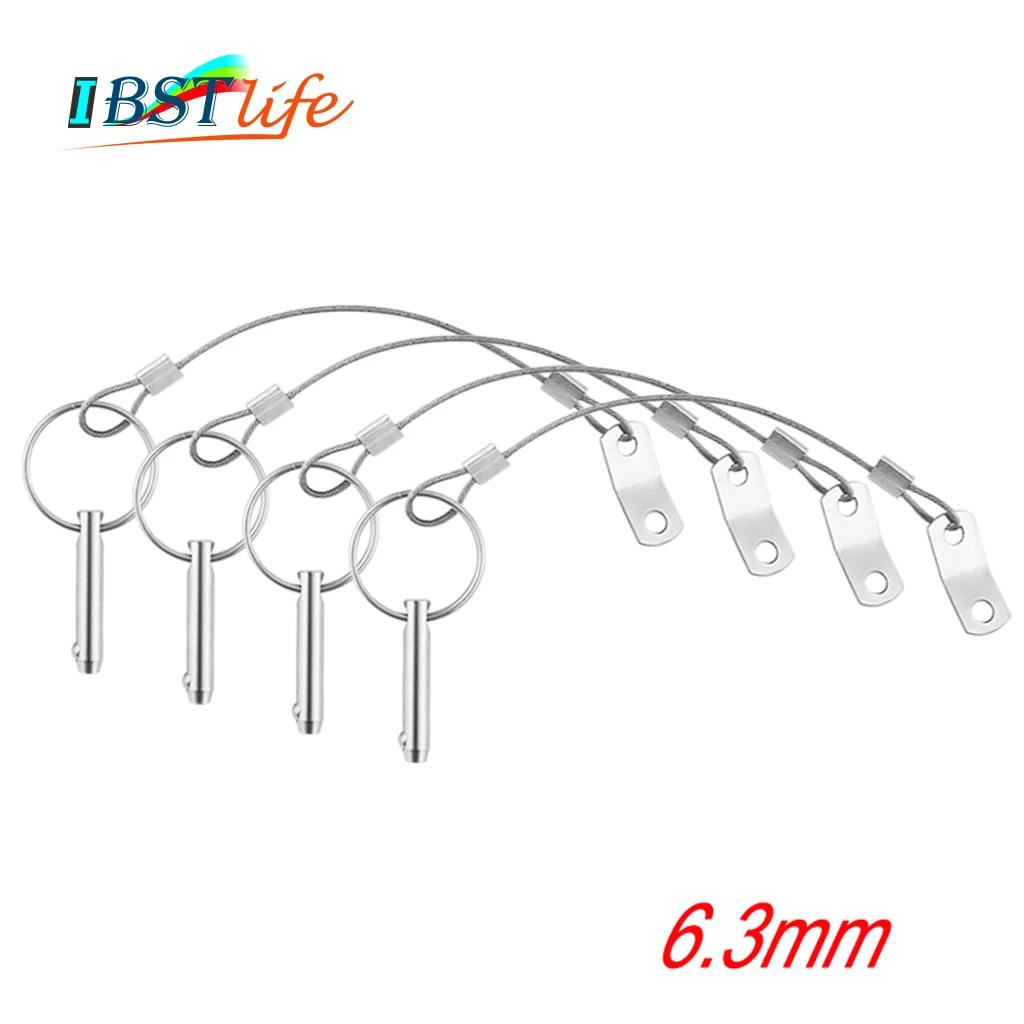 4PCS Stainless Steel 316Quick Release Pin with Lanyard for Boat Bimini Top Deck Hinge Marine hardware
4PCS Stainless Steel 316Quick Release Pin with Lanyard for Boat Bimini Top Deck Hinge Marine hardware
